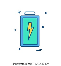Battery icon design vector