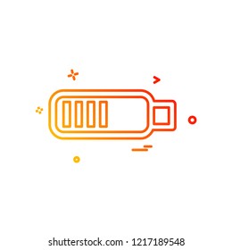 Battery icon design vector