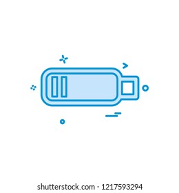 Battery icon design vector
