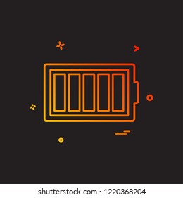 Battery icon design vector