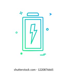Battery icon design vector