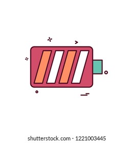 Battery icon design vector 