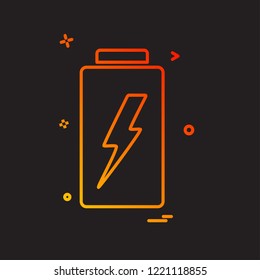 Battery icon design vector