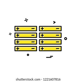 Battery icon design vector