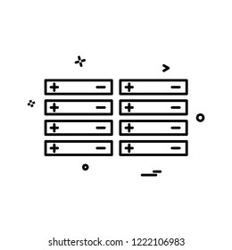 Battery icon design vector