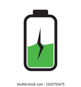 Design-Vektorgrafik für Batteriesymbole für Print- und Webanwendungen.
