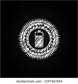 Batteriesymbol mit Chalkboard-Textur