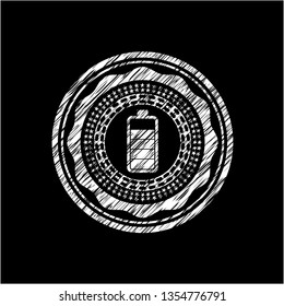 battery icon drawn with chalkboard texture
