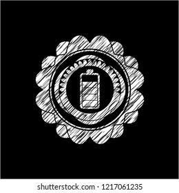 battery icon drawn on blackboard