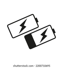 Icono de la batería. Energía eléctrica. Ilustración vectorial. imagen de stock.