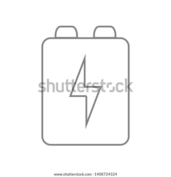 battery icon. Element of web for mobile\
concept and web apps icon. Outline, thin line icon for website\
design and development, app\
development
