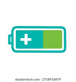 Ícone de bateria animada 2D para o tema de eficiência de energia. Adequado para vídeos de gerenciamento de energia, explicadores de tecnologia e conteúdo ecológico.