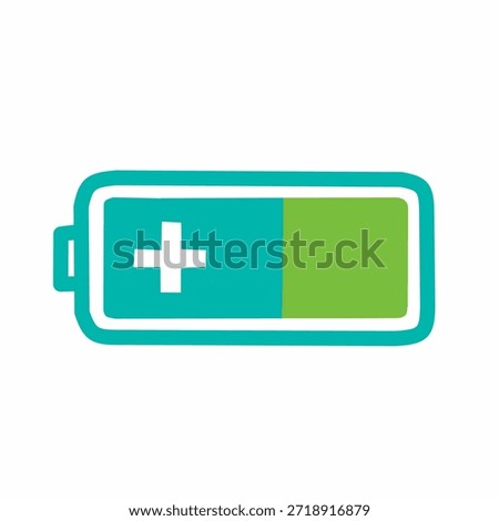 Battery icon for energy efficiency theme. Suitable for power management videos, technology explainers, and eco content.