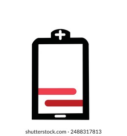 Battery icon and energy level indicator. vector illustration.