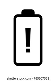 battery icon with exclamation sign