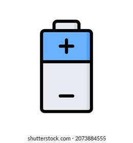 Battery Icon, Filled Line style icon vector illustration, Suitable for website, mobile app, print, presentation, infographic and any other project.
