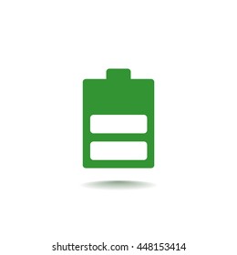 battery icon flat .