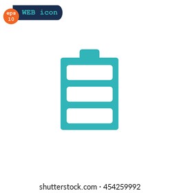 battery icon flat .