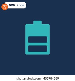 battery icon flat .