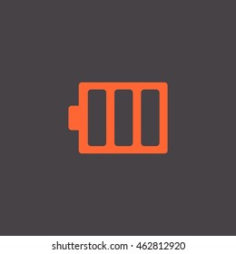 battery icon flat .