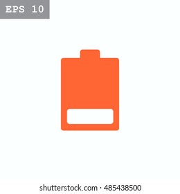 battery icon flat .