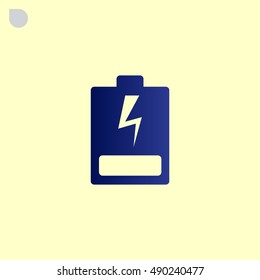 battery icon flat .