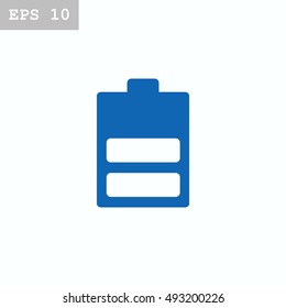 battery icon flat .