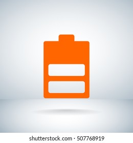 battery icon flat .
