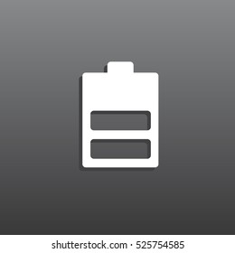 battery icon flat .