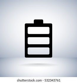 battery icon flat .