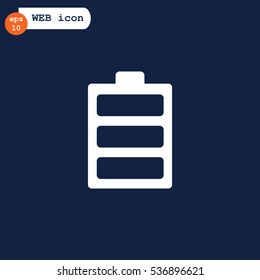 battery icon flat .