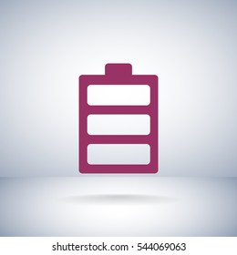 battery icon flat .