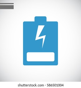 battery icon flat .