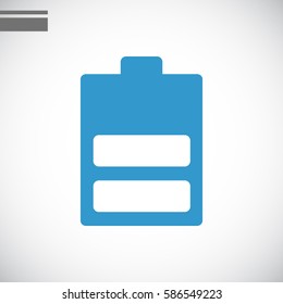 battery icon flat .