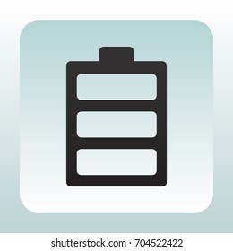 battery icon flat .