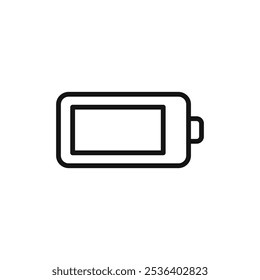 Battery Icon Flat art illustration in outline