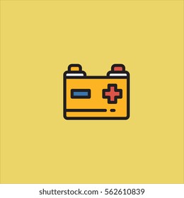 battery icon flat design