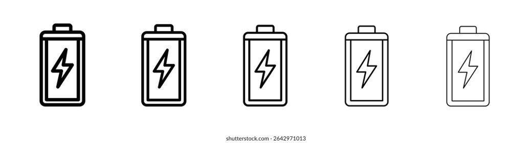 battery icon Flat design on isolated background