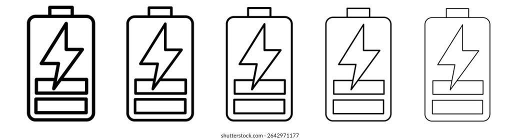 battery icon Flat design on isolated background