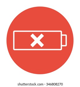 Battery icon. Flat design style eps 10