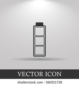 Battery icon. Flat design style eps 10