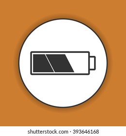 Battery icon. Flat design style eps 10