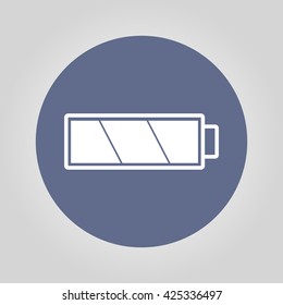 Battery icon. Flat design style eps 10