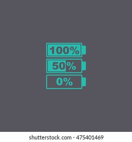 Battery icon. Flat design style eps 10