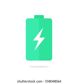 Battery icon flat design vector isolated