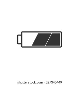 Battery icon flat. Illustration isolated vector sign symbol