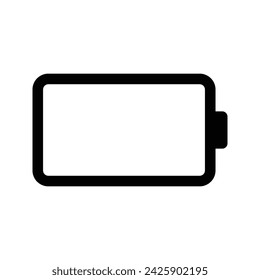 Batteriesymbol. Flache Darstellung des Rückspulvektorsymbols für Web