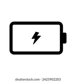Battery icon. flat illustration of rewind vector icon for web