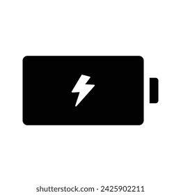 Battery icon. flat illustration of rewind vector icon for web
