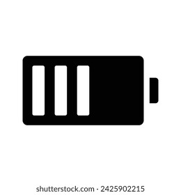Icono de batería. ilustración plana de icono de vector de rebobinado para web